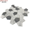 high quality china water jet marble mosaic tiles white bianco carrara basketweave marble mosaic